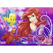 Puzzle Disney La Petite Sirene : Ariel Avec Crabe Sebastien Et Poisson Polochon 60 Pieces - Nathan - 86634 - Nathan