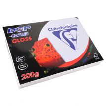 Lot De 4 Ramettes De 250 Feuilles De Papier 200g A4 Fsc Couché Brillant Blanc Clairefontaine - Clairefontaine