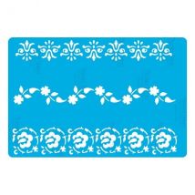 Pochoir Plastique Souple Réutilisable 18,5 X 14,5 Cm Fabrika Decoru Decoration 276 - FABRIKA DECORU