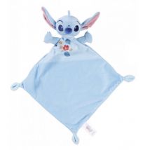 Stitch Doudou Plat Bleu 22 X 22 Cm - Peluche Disney Collection Lilo Et Stitch - Nicotoy - Nicotoy