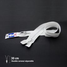 Fermeture Éclair Z68 - Séparable 6mm Double Curseur - 30 Cm - Eclair Prym