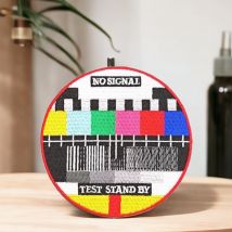Patch Brodé Mire Tv Vintage – Écusson Rétro Thermocollant - Saperlipopette by Léna