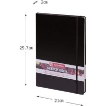 Carnet - Croquis - Dessin - A4 - 21x29,7cm - 80 Pages - 140g - Noir - Sakura