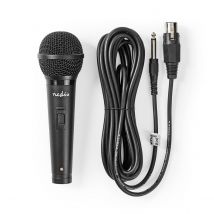 Nedis Microphone Cardioïde Filaire Avec Câble Détachable Et Interrupteur Noir - NEDIS