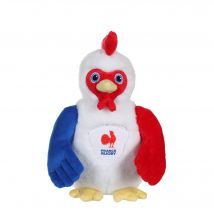 Peluche - Peluche Coq Sonore - Fédération Française De Rugby (ffr) - Peluche Officielle Sous Licence - 24 Cm Assis - Gipsy Toys