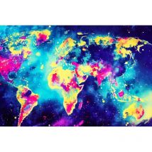 Kit Diamond Painting Planisphère 40 X 60 Cm - Megacrea DIY