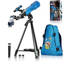 Télescope À Objectif 70/400 Avec Sac À Dos Bleu - Bresser