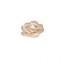 Broche Fleur Camélia 7 Cm Or - My mercerie