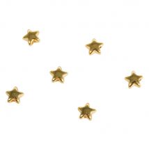 Perle Métallique Etoile, 5mm Ø, Or, 6 Pces - Rayher