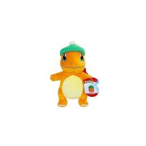 Pokémon - Peluche Salamèche Bonnet De Noël 20 Cm - Jazwares