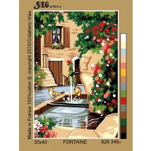 Canevas Antique La Fontaine 30x40cm - SEG