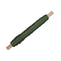 Fil Floral, En Vrac, Vert Foncé, 0,65 Mm Ø, Rouleau Bois 100 G - Rayher