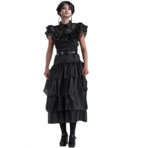 Robe De Bal Noire Mercredi Addams 164 Cm - CHAKS