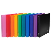 Classeur 4 Anneaux 30mm Polypropylène Opak - A4 Maxi - Couleurs Assorties - X 20 - Exacompta