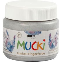 Peinture Au Doigt Mucki - 150 Ml - Argenté Métallisé