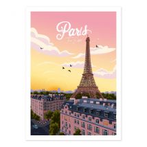 Affiche 30x40 Cm - Paris Tour Eiffel - Benoit Collet - Wall Editions