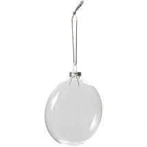 Boules De Noël En Verre, D 8 Cm, Ép. 2,1 Cm, 6 Pièces/ 1 Pq. - CC Hobby