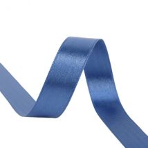 Bobine 40m Ruban Satin Double Face Fabriqué En France Bleu Jean - My mercerie