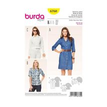 Patron Burda 6760 Robe Et Veste Du 36 Au 48 Taille N°fr 36-48