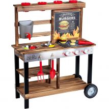 Cuisine D'Été Avec Barbecue En Bois - Klein