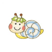 Ecusson Thermocollant Jardin Rigolo Escargot 4,7cm X 3,5cm - MyMercerie