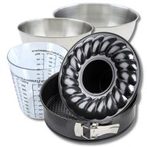 Set Pâtisserie Avec Moule À Manqué Et À Savarin 28 Cm, 2 Bols À Mixer, Verre Mesureur Et Spatule Zenker