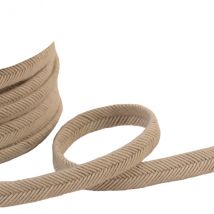 Double Cordon Fils 10mm Beige/or Au Mètre - My mercerie