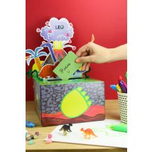 Urne Anniversaire Enfant À Assembler Dinosaure Et Volcan 20,5 Cm - Megacrea DIY