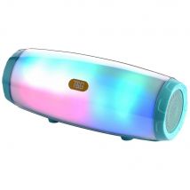 Enceinte Bluetooth Portable 5w Avec Lumière Led Dansante Usb Fm Subwoofer Vert Yonis - Yonis
