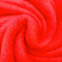 Tissu Doudou Uni Rouge Au Mètre - Craftine