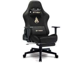 Chaise De Bureau Ergonomique Symino – Confort Premium & Mobilité Optimale Pour Travailler Et Gamer Au Quotidien - Noir - Symino