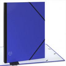 Carton À Dessin A3- 34 X 45 Cm, Avec Fermeture Élastique, Dos Extensible Pour Plus D'Espace- Bleu- Certifié Fsc- Acropaq - Acropaq