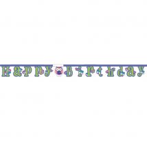 Guirlande Lettres Happy Birthday Hiboux - CREATIVE PARTY