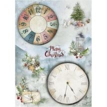 1 Feuille De Papier De Riz 29,7 X 42 Cm Itd Collection Noel 487l - ITD Collection