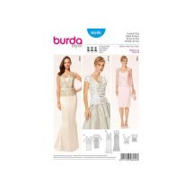 Patron Burda 6646 Robe & Haut Du 34 Au 44 Taille N°fr 34-44