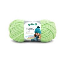 Fil À Tricoter Effet Velour Funny - Grundl - 100 Gr - Oeko-tex 21 Vert - Gründl