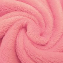 Tissu Doudou Uni Rose Au Mètre - Craftine