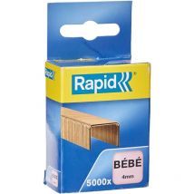 Boîte D'Agrafes - Bébé - 4mm - Doré - 5000 Agrafes - Rapid - Esselte