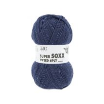 Pelote À Tricoter Super Soxx Tweed 6 Fils - 150 Gr - Lang Yarns : La Laine Robuste, Chaude Et Élégante 0006 Bleu - LangYarns