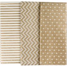 Assortiment De Papier De Soie - 50 X 70 Cm - Doré - 6 Pcs - CC Hobby