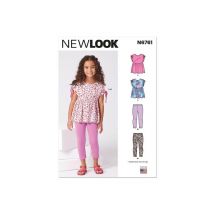 Patron New Look 6761 - Haut Et Leggings Du 98 À 128 (fr) Taille N°fr 3-8