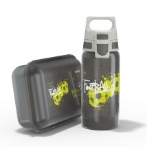 Pack Enfant Boîte À Gouter 1l Et Gourde 0.5l Sigg Viva School Set Football Tag - Fabriqués En Allemagne - sigg