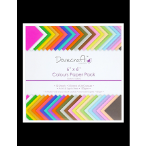 Pochette De 72 Feuilles Unies 15,25cm X 15,25cm Dovecraft Scrapbooking
