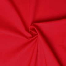 Tissu Popeline De Coton Rouge - Designers-factory (1m X 1m46) - Designers-factory