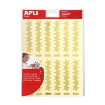 Gommettes Métallisées Étoiles 20 Mm Doré Argenté X 288 - Apli
