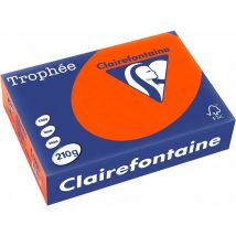 Ramette De Papier - A4 - Rouge Cardinal - 210g - 250 Feuilles - Clairefontaine - Trophée
