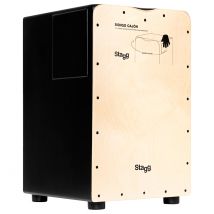 Caj-bongo-n - Cajón Bongo En Bouleau Noir Et Plaque De Frappe Couleur Naturelle Stagg