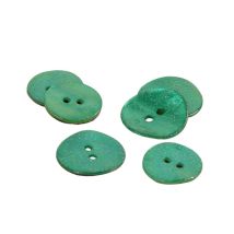 Lot De 3 Boutons Nacre Paillettes Vert Normandie - MyMercerie