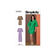 Patron 3000 Robe En Trois Longueurs Pour Jeunes Femmes Et Femmes Taille N°fr 48-56 - Simplicity