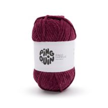 Fil Velours 100gr À Tricoter Pingo Chenille - Pingouin - Certifié Oeko-tex Prune Rose